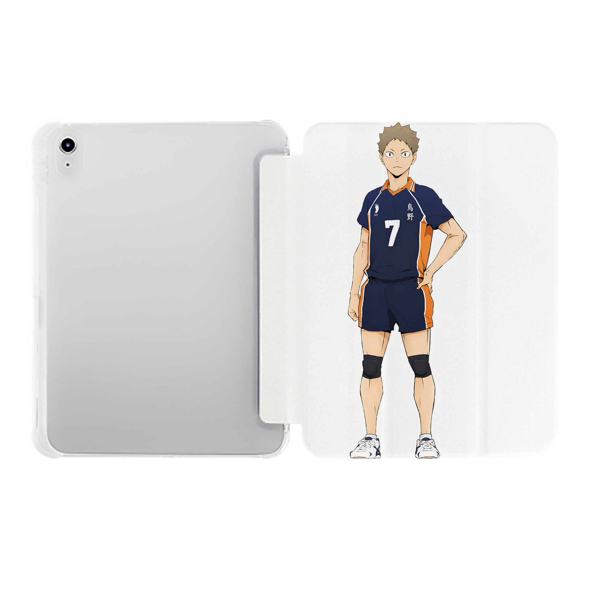 （画像用） ハイキュー!! Haikyu!! IPad ケース ペン収納付き 三つ折りスタンド PUレザー×シリコン 対応機種9.5/10.5/10.9インチ